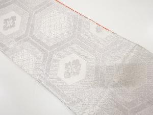 アンティーク　亀甲に花七宝模様織り出し子供帯（材料）